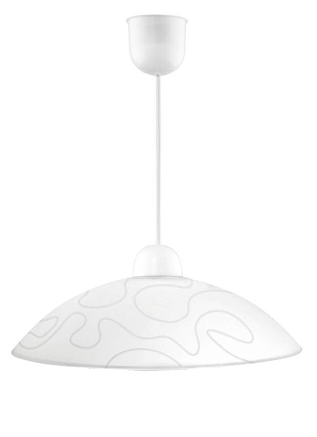 Závesná lampa Malibu z bieleho skla