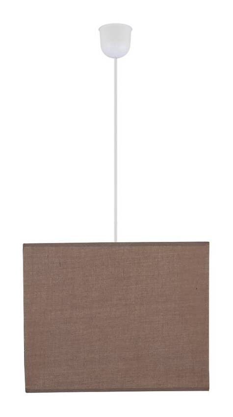 Hnedá štvorcová závesná lampa Basic
