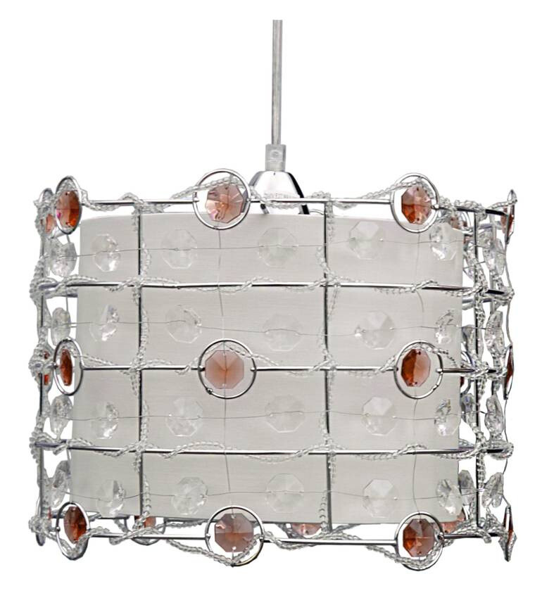 Stropná lampa Seneca E27 jantárovej farby