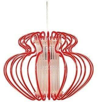 Červená závesná lampa 45x33cm Imperia
