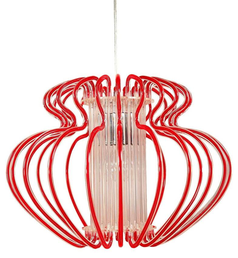 Červená závesná lampa 52x42cm Imperia