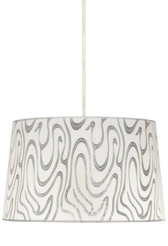 Stropná lampa Tiger e27 bielo-strieborná