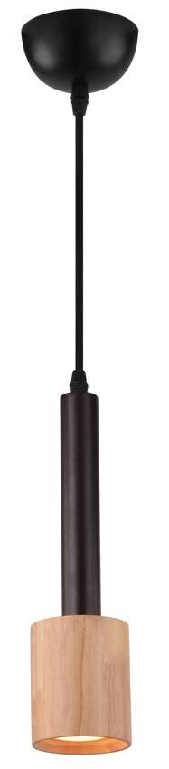 Závesná stropná lampa 1X50W GU10 tmavá káva + drevo TANTAL