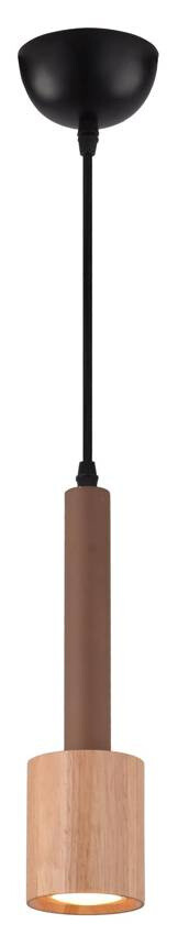 Závesná lampa 1xGU10 svetlo káva + drevo TANTAL
