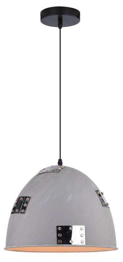 Závesná stropná lampa 1X60W E27 sivá + chróm PATCH