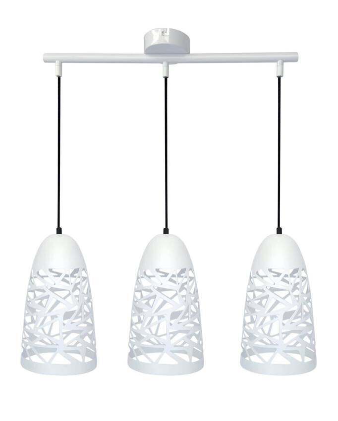Závesná lampa biela 3xE27 59cm SABRIN