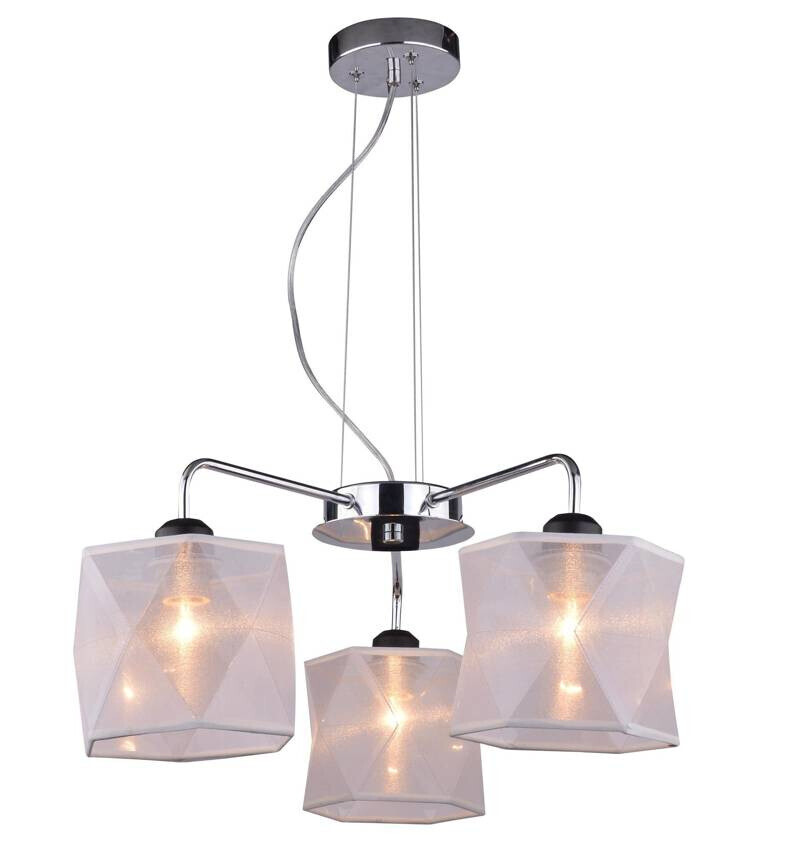 Chrómová stropná lampa, nastaviteľná, 3x40W, Nosja