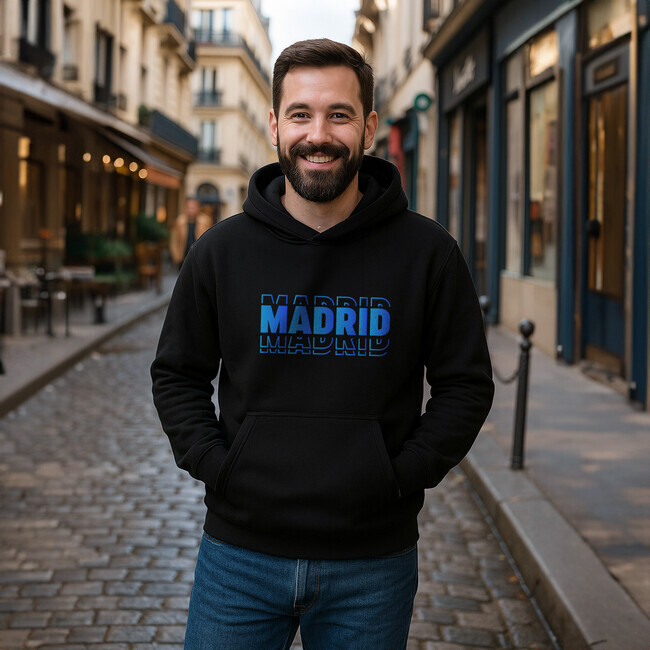 Madrid 5 pánska mikina čierna - 5XS (116)