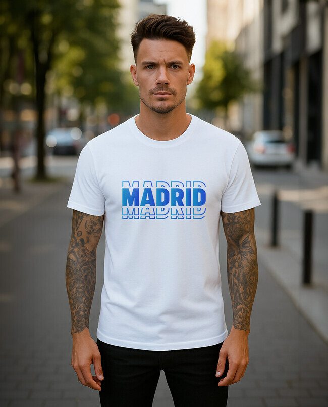 Madrid 5 pánske tričko biele - 5XS (116)