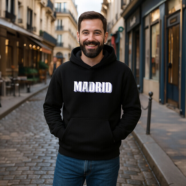 Madrid 6 pánska mikina čierna - 5XS (116)