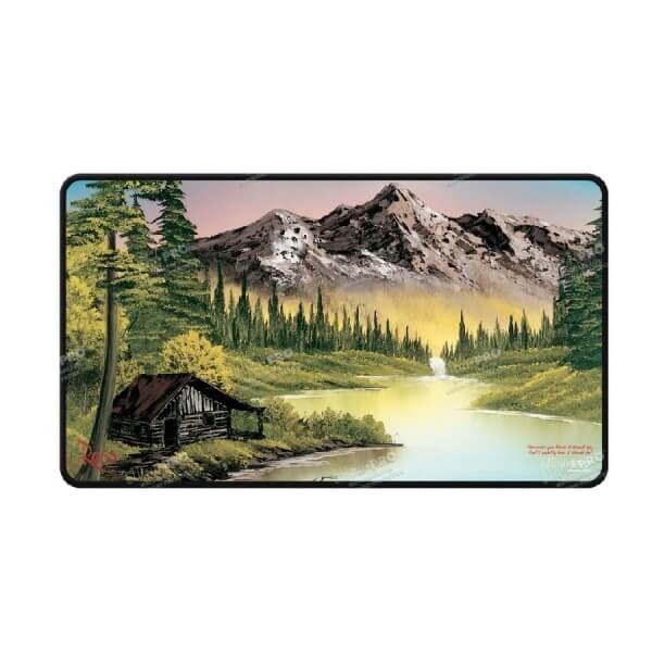 UltraPro Hracia podložka Bob Ross Mountain Retreat (Black Stitched)