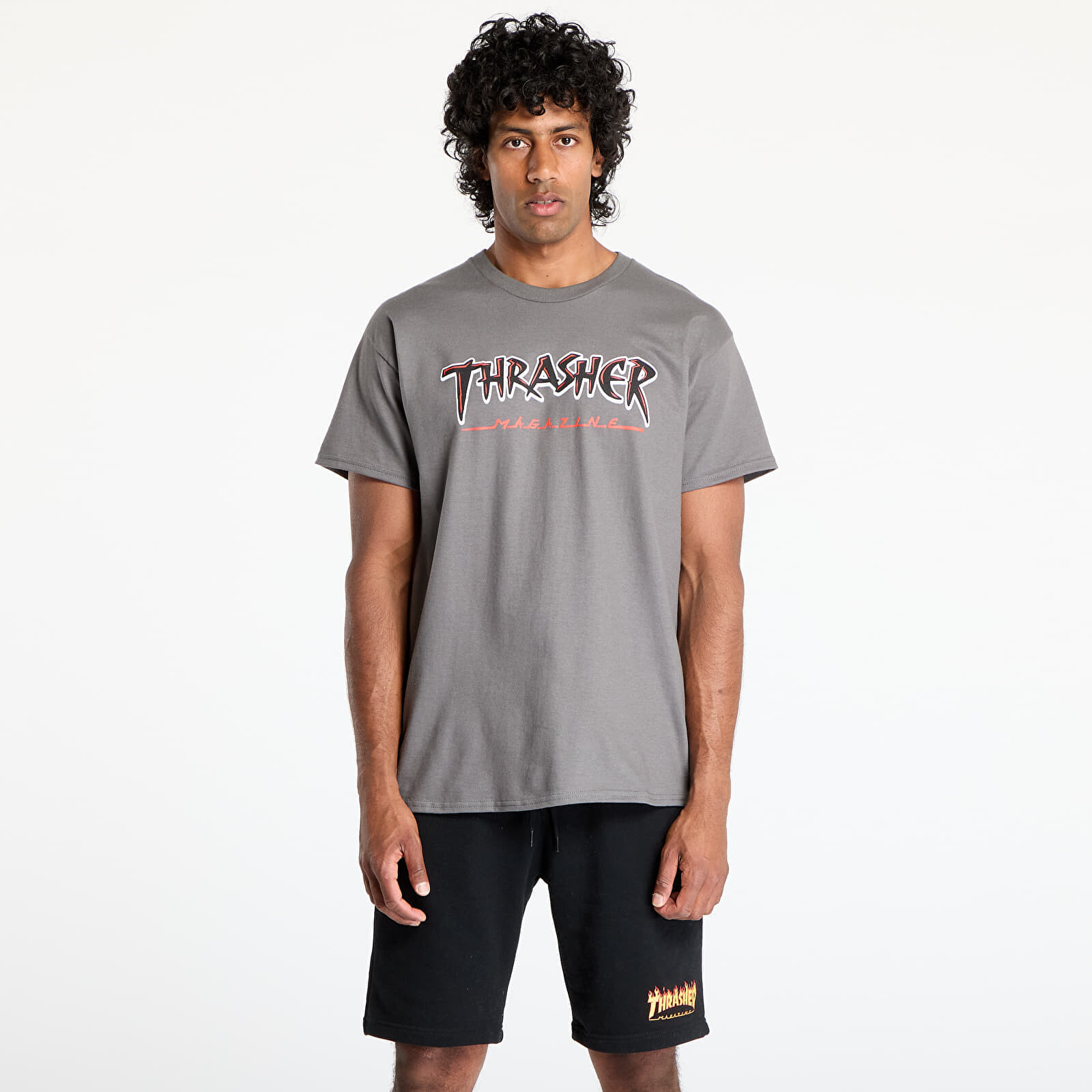 Tričko Thrasher Slash T-shirt Charcoal L