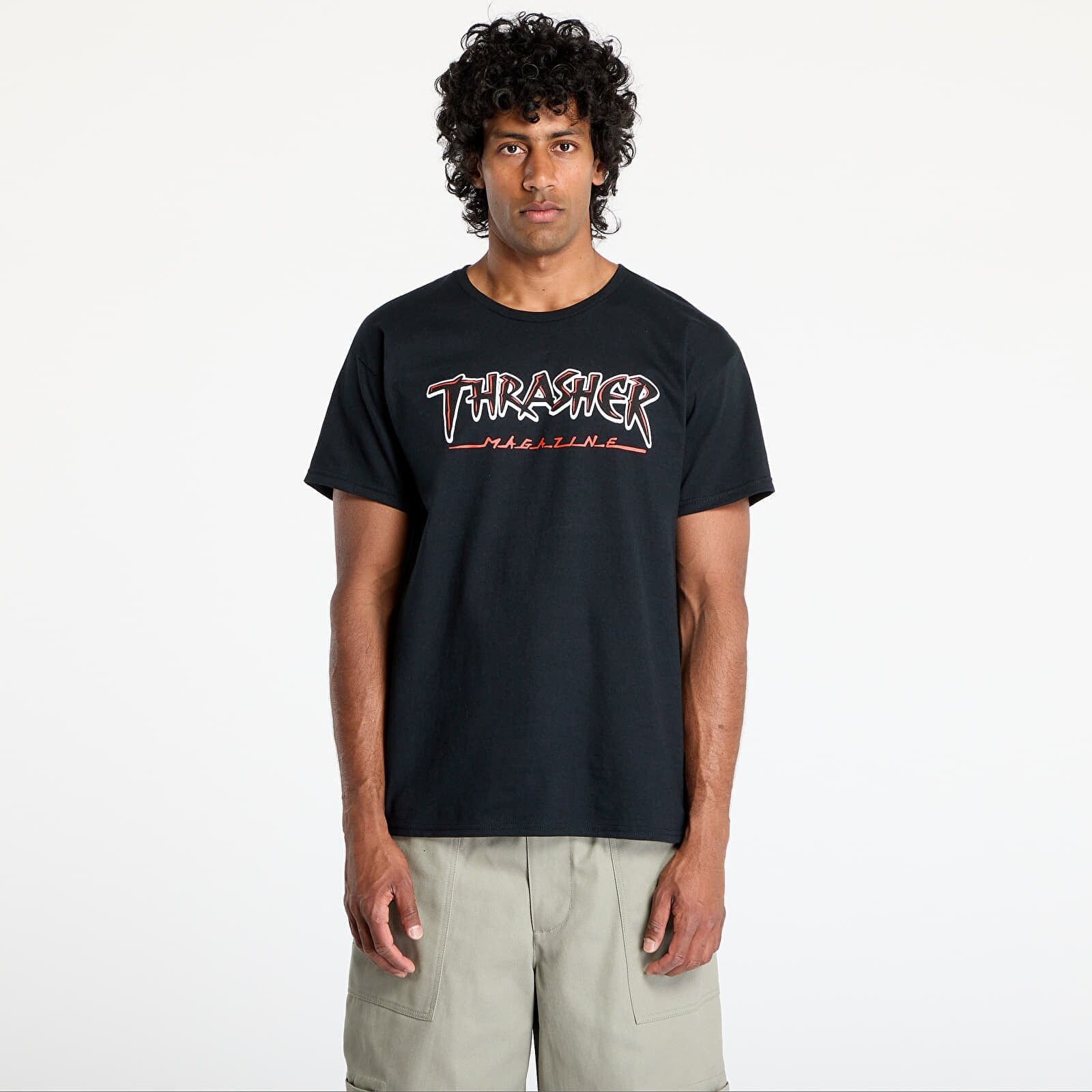 Tričko Thrasher Slash T-Shirt Black S