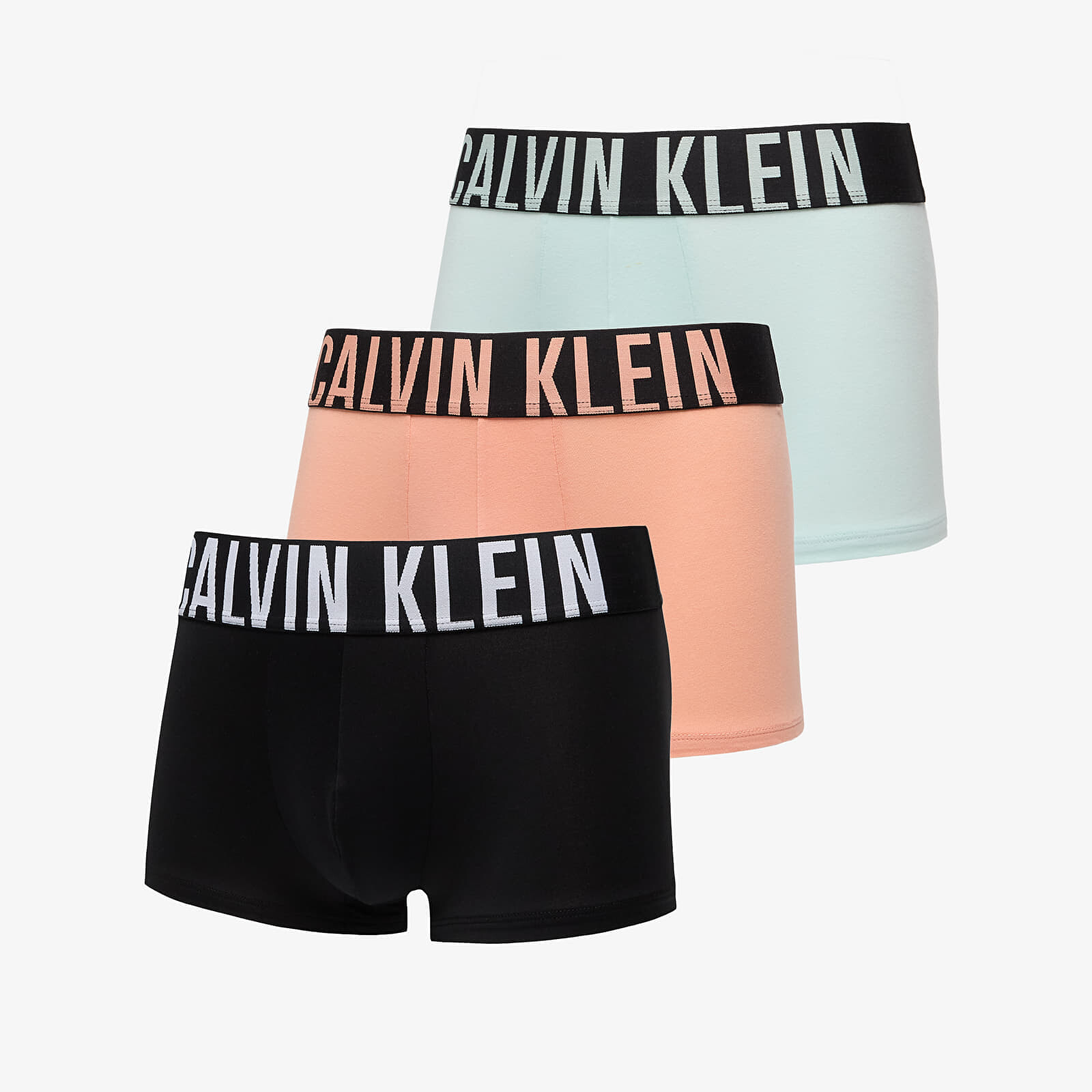 Calvin Klein Intense Power Cotton Stretch Trunk 3-Pack Papaya Punch/ Black/ Moonlight Jade S