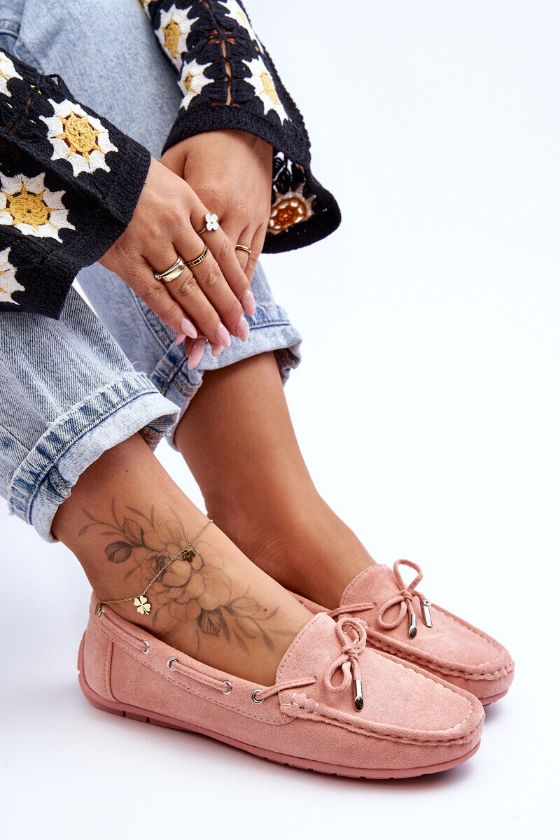 marka niezdefiniowana Dámske svetloružové mokasíny