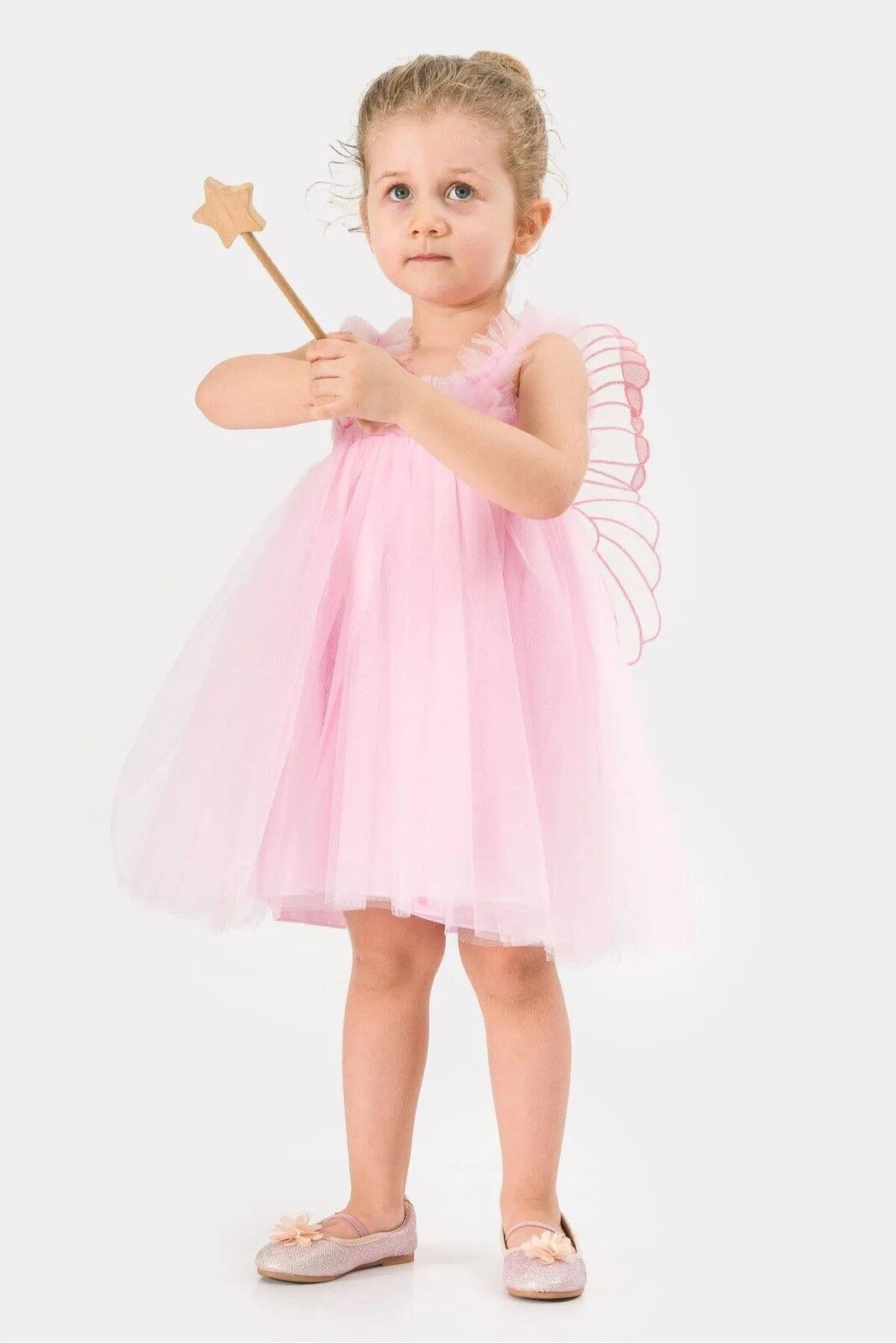 20283 Dewberry Winged Princess Child Dress-PINK