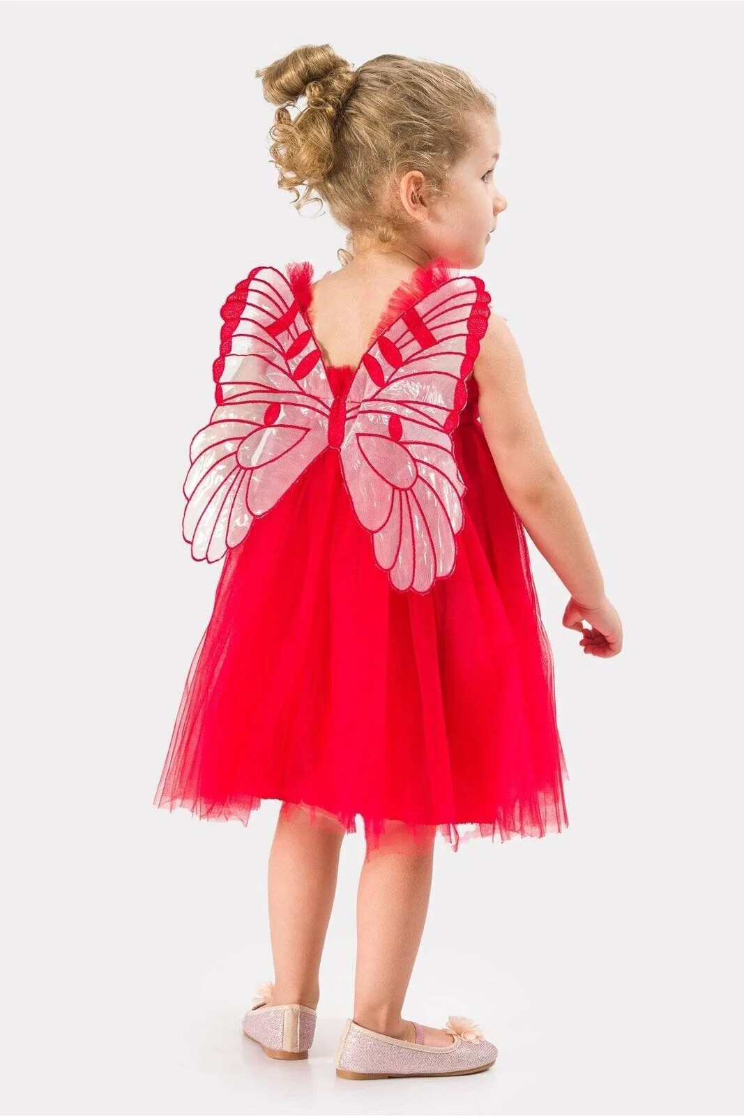 20283 Dewberry Winged Princess Child Dress-RED