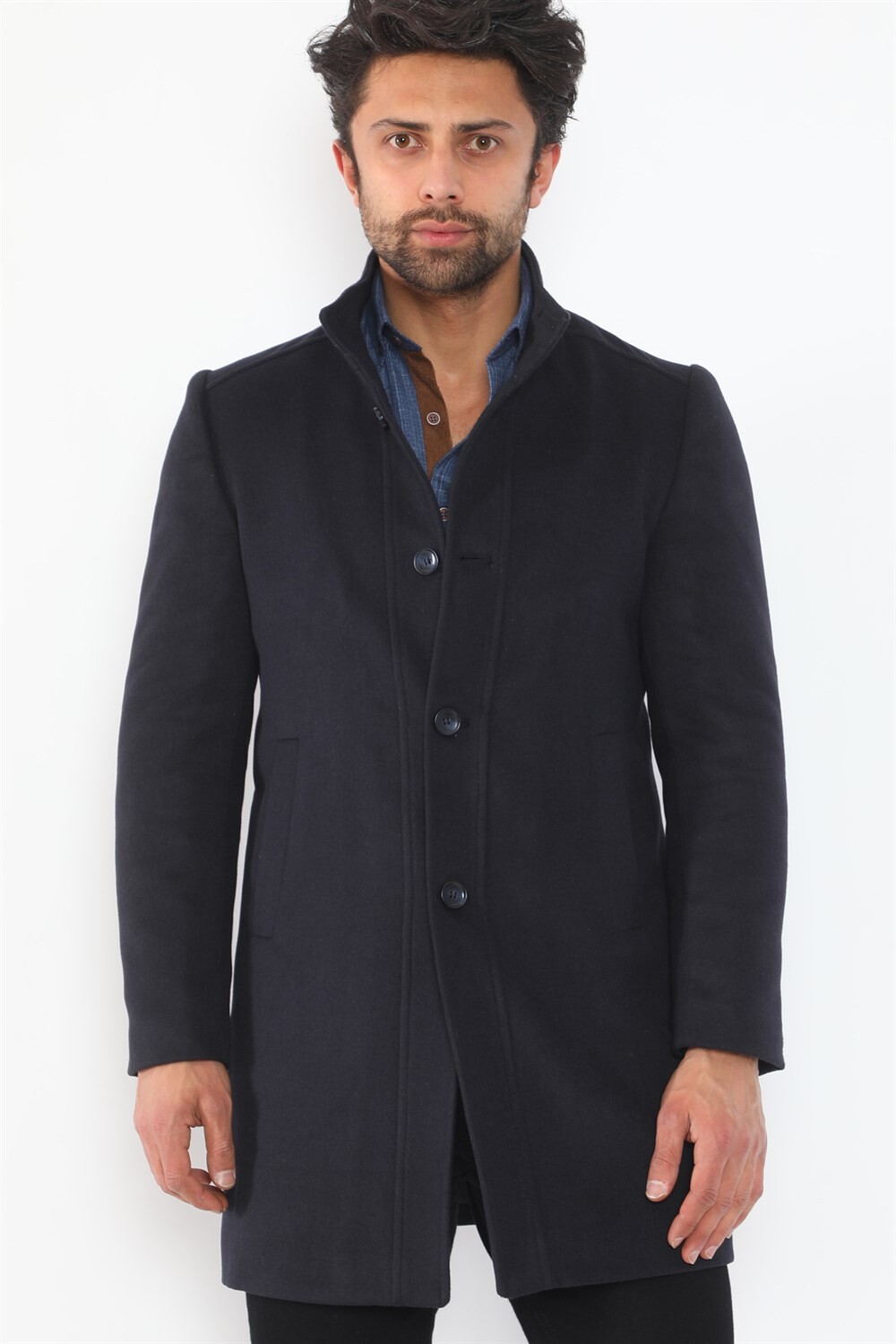 PLT8370 DEWBERRY MEN'S COAT-NAVY BLUE