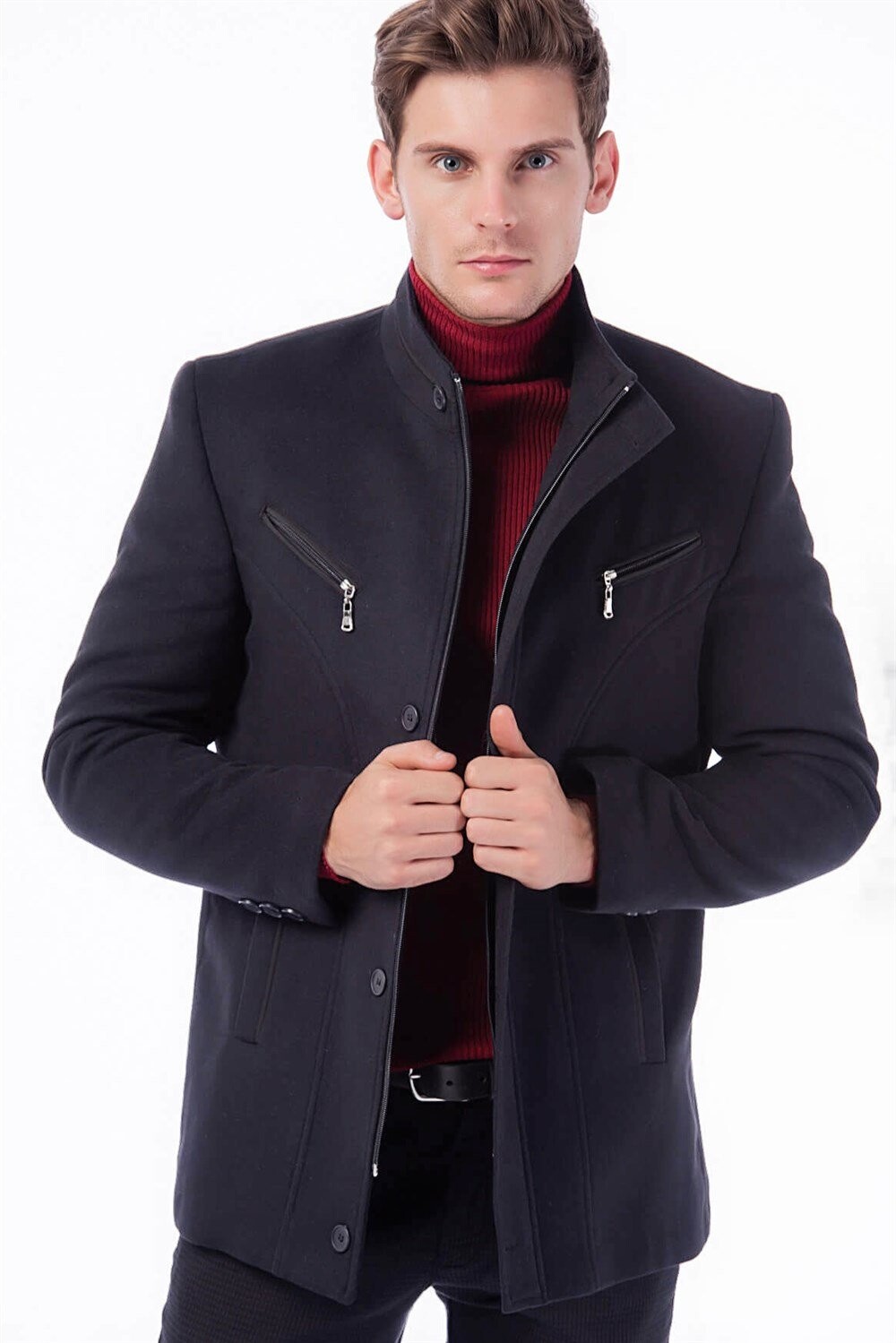 K7126 DEWBERRY MEN'S COAT-NAVY BLUE