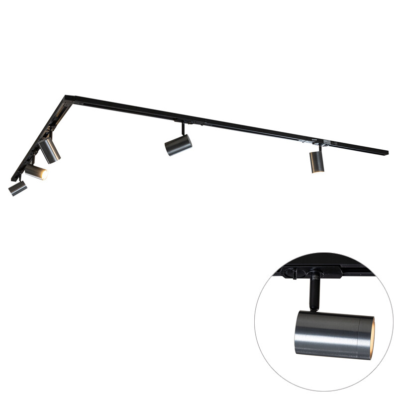 Moderný koľajnicový systém s 5 reflektormi v antracitovej farbe - Iconic Jeana