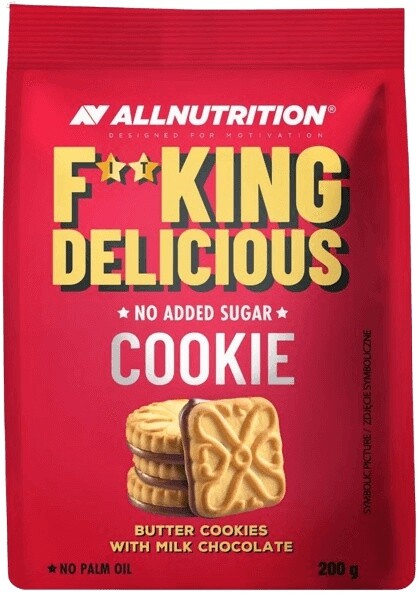 Allnutrition f**king delicious cookie 200 g - butter cookies with milk