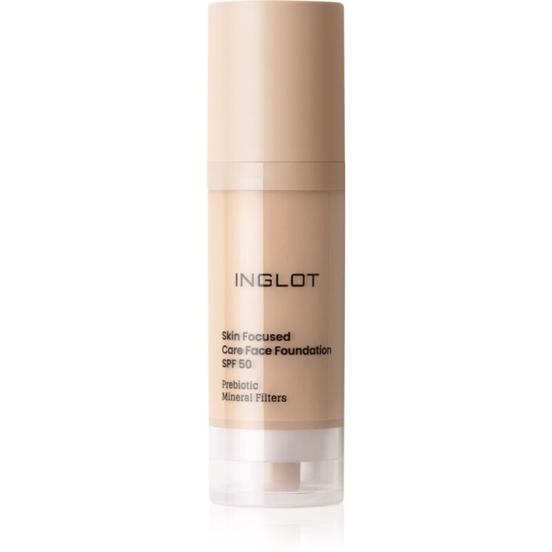 Inglot Skin Focused Care Face Foundation SPF 50 krycí make-up SPF 50 odtieň 302 Ivory Beige 30 ml