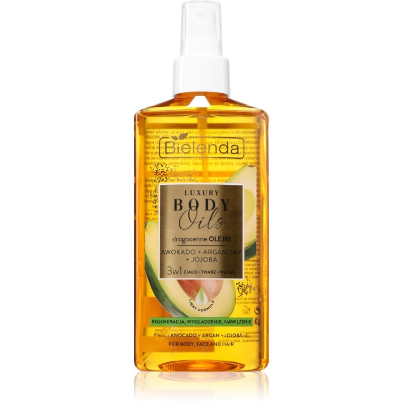 Bielenda Luxury Body Oils Avocado + Argan + Jojoba olej na tvár, telo a vlasy 150 ml