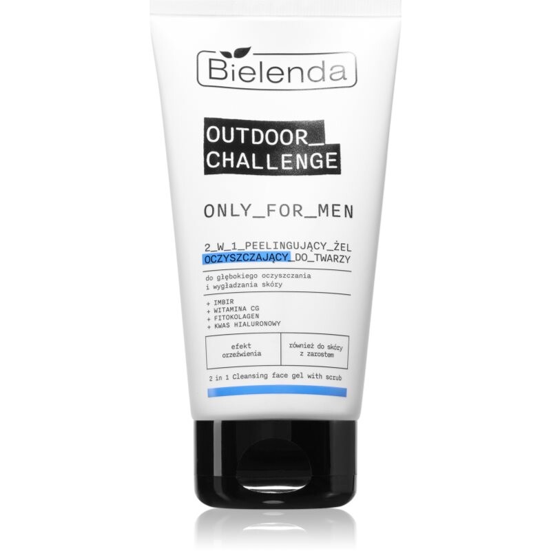 Bielenda Only For Men Outdoor Challenge peelingový čistiaci gél na tvár 150 g