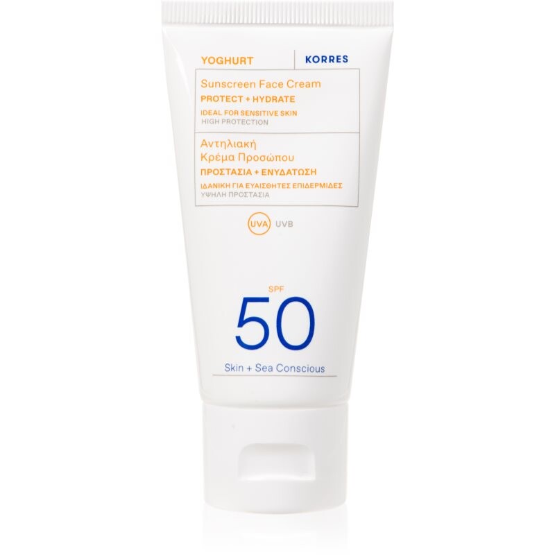 Korres Yoghurt Sunscreen opaľovací krém na tvár s hydratačným účinkom SPF 30 50 ml