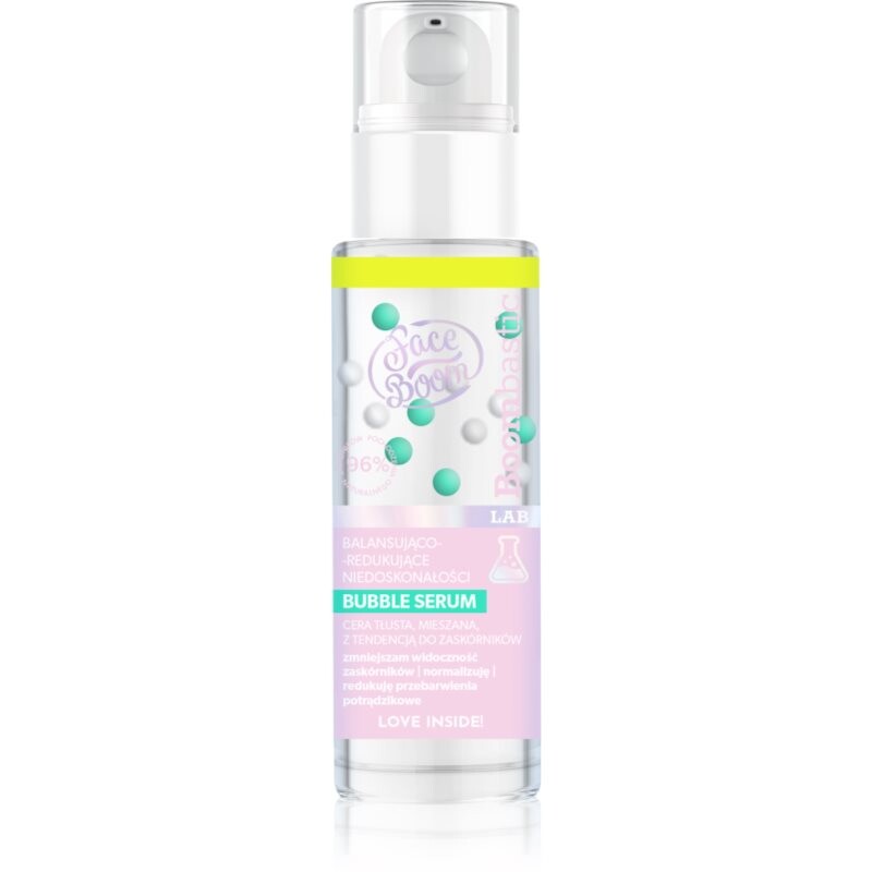 BodyBoom FaceBoom Boombastic vyhladzujúce sérum pre redukciu nedokonalosti pleti pre mastnú a zmiešanú pleť 30 ml