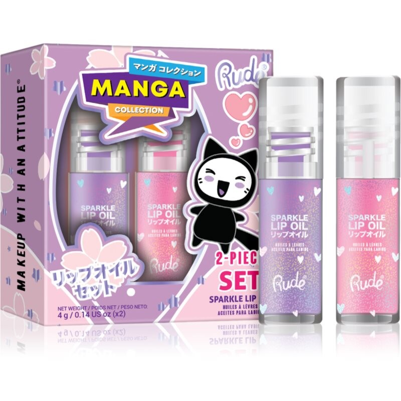Rude Cosmetics Manga Collection sada na pery Strawberry And Grape Duo
