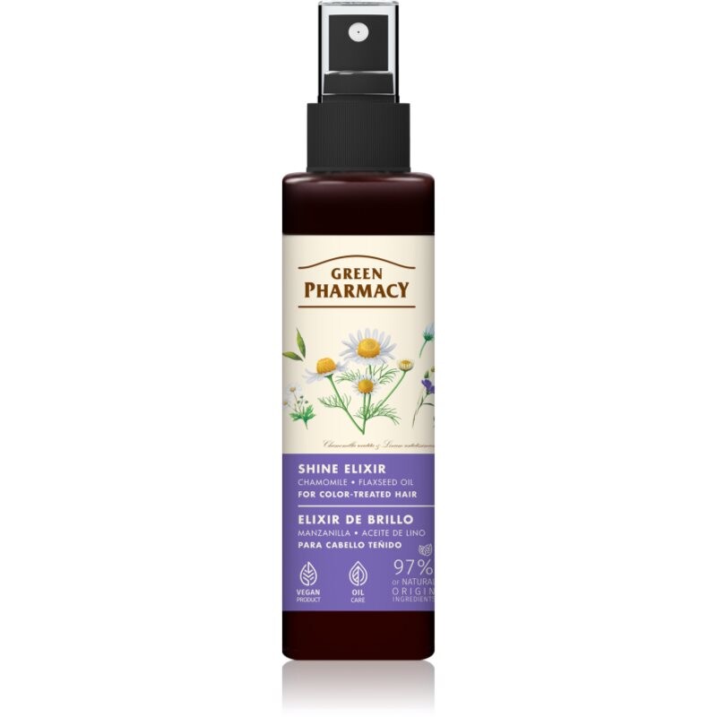 Green Pharmacy Chamomile & Flaxseed oil Elixir bezoplachový elixír pre farbené vlasy 150 ml