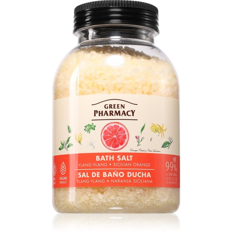 Green Pharmacy Ylang-ylang & Sicilian Orange Bath Salt relaxačná soľ do kúpeľa 1000 g