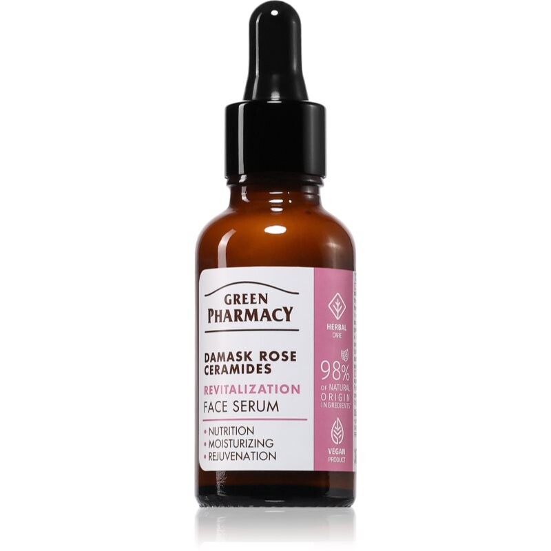 Green Pharmacy Damask Rose & Ceramides Serum revitalizačné pleťové sérum 30 ml