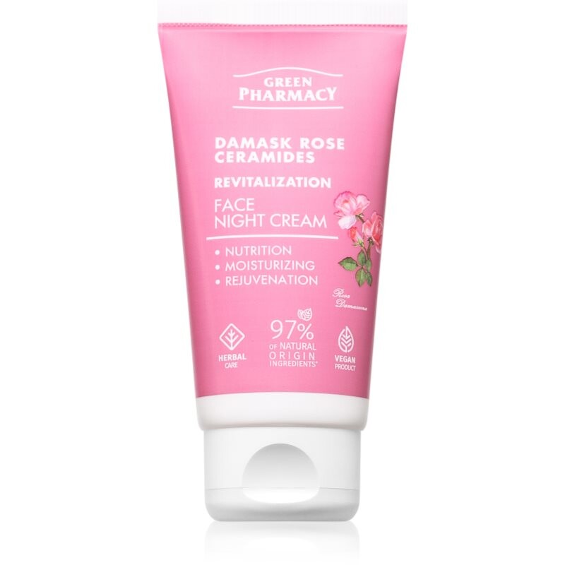 Green Pharmacy Damask Rose & Ceramides Night Face Cream nočný pleťový krém 50 ml