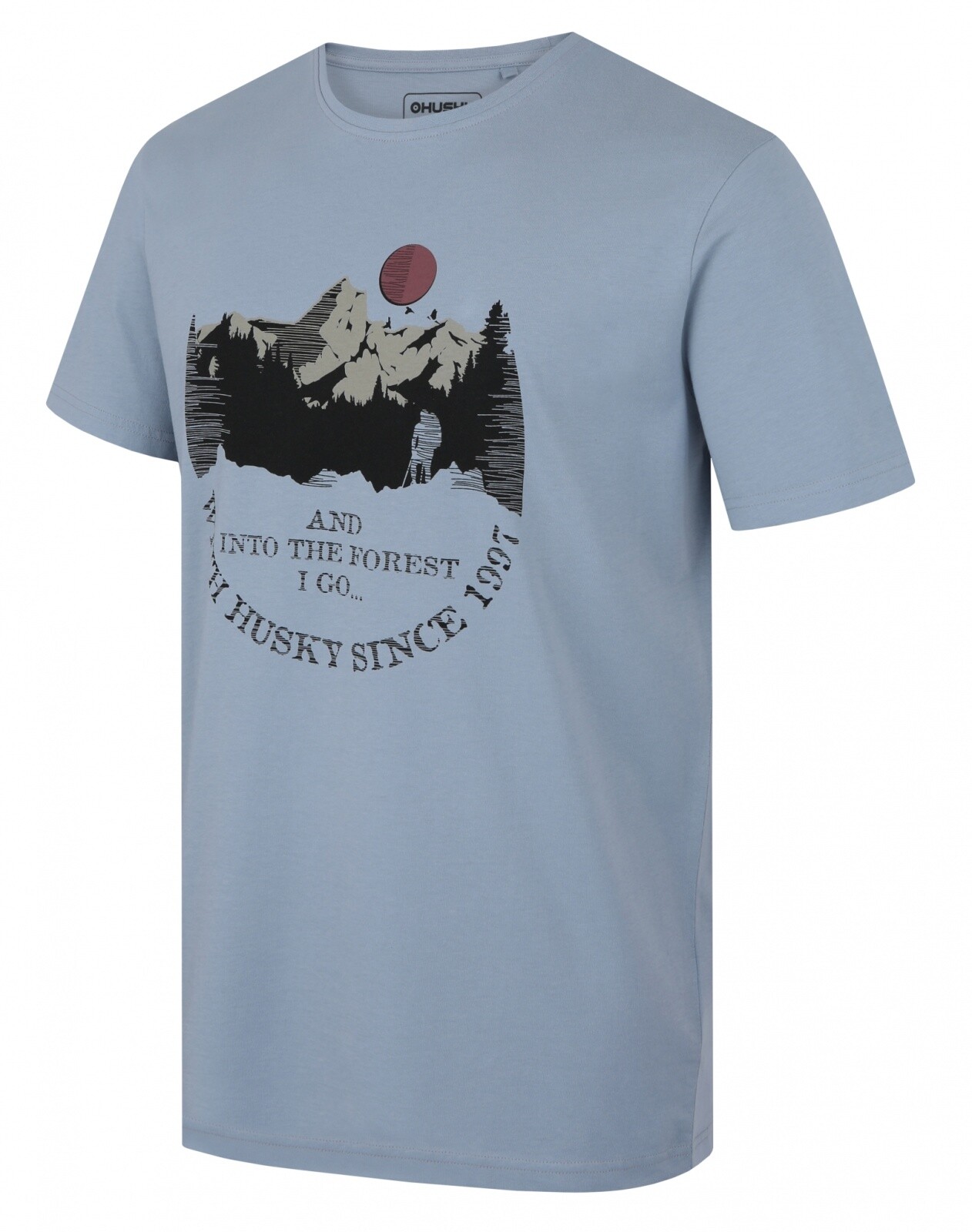Husky Pánske bavlnené tričko Tee Moon M light blue Veľkosť: L