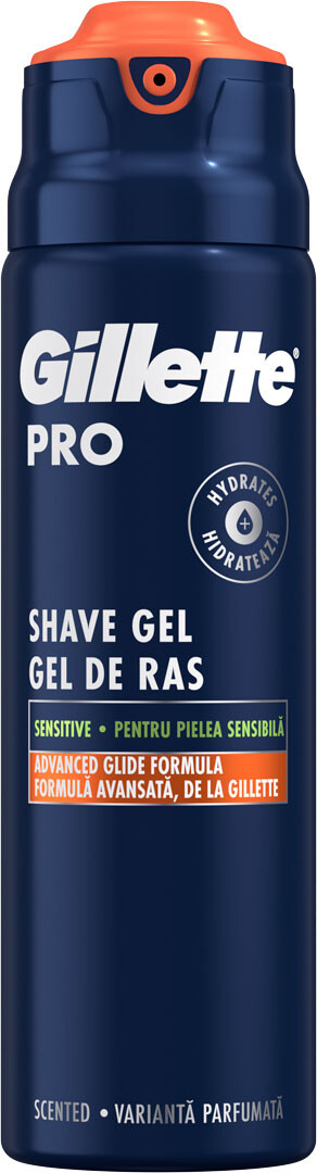 Gillette Pro Sensitive Skin gél na holenie 200 ml