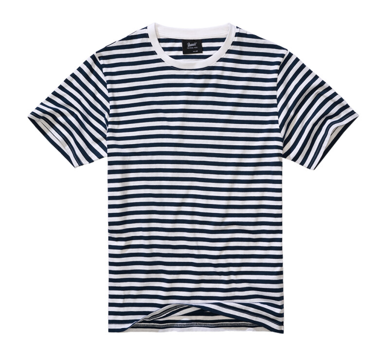 Tričko Brandit Jerseyshirt Stripe - modré-biele, L