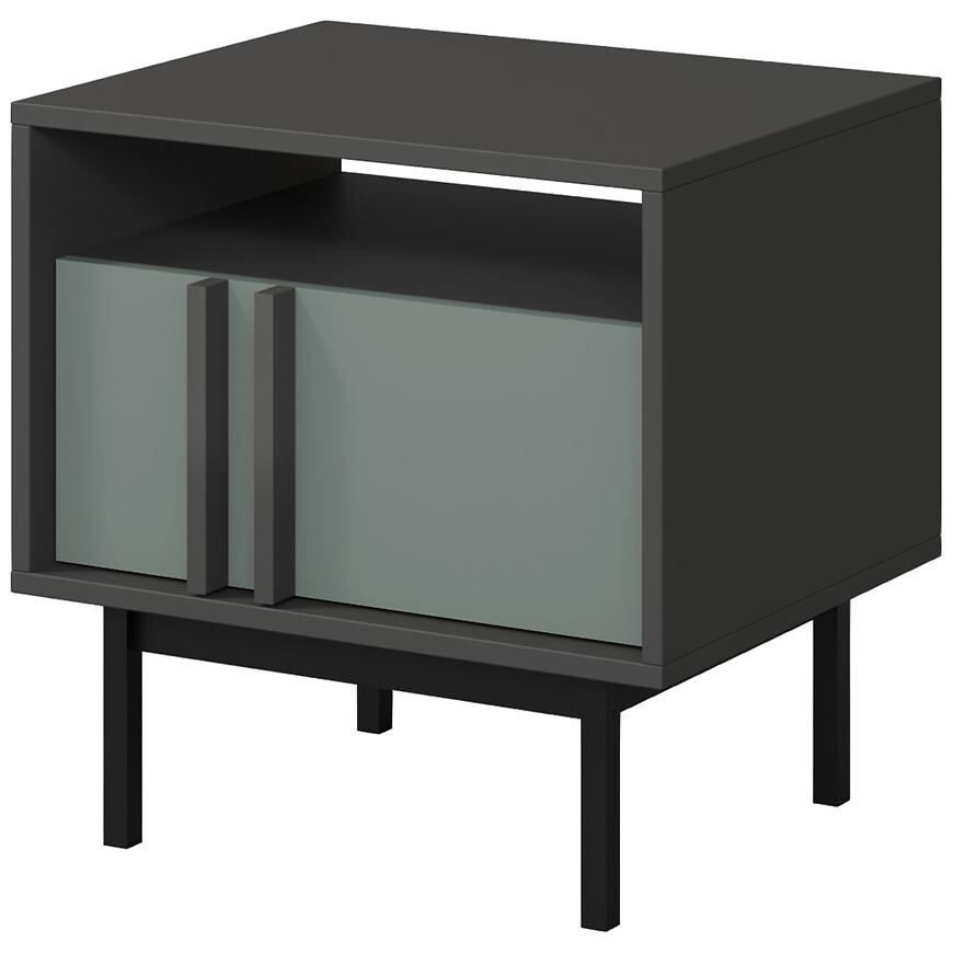 Nočný stolík Alsy 13 Aloe/Antracit