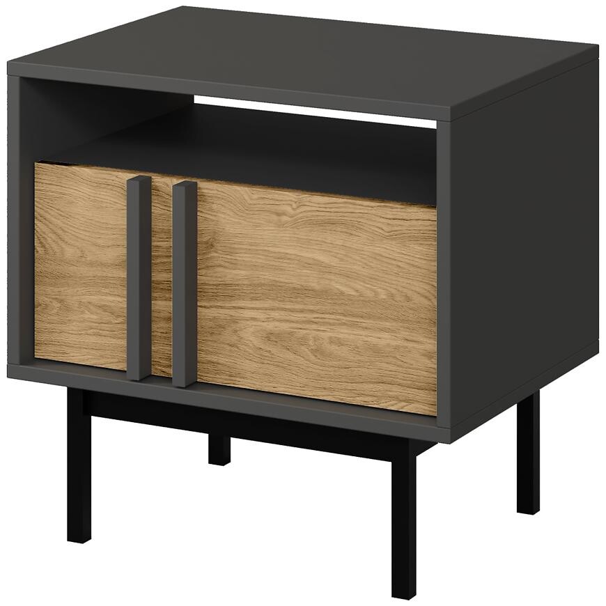 Nočný stolík Alsy 13 Olejovaný dub/Antracit