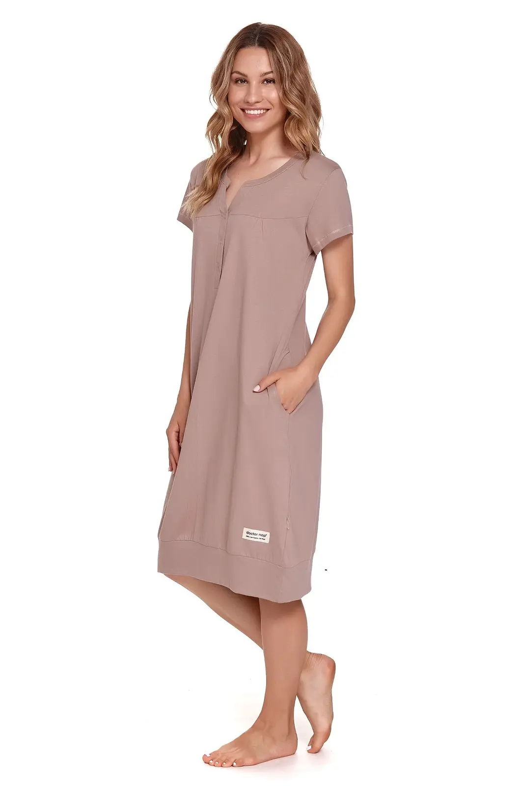 Nočná košeľa 4348 beige plus