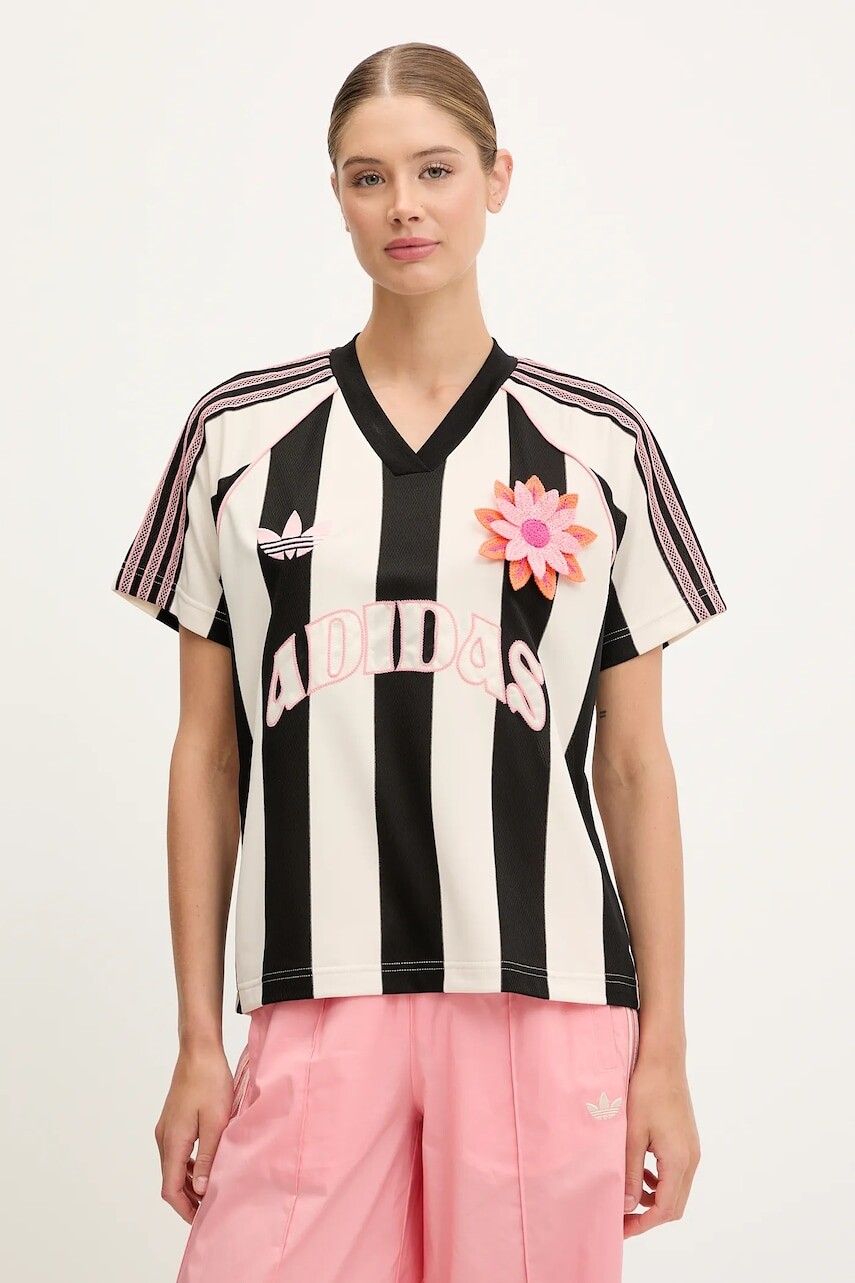 Tričko adidas Originals Jersey dámske, béžová farba, KC0672