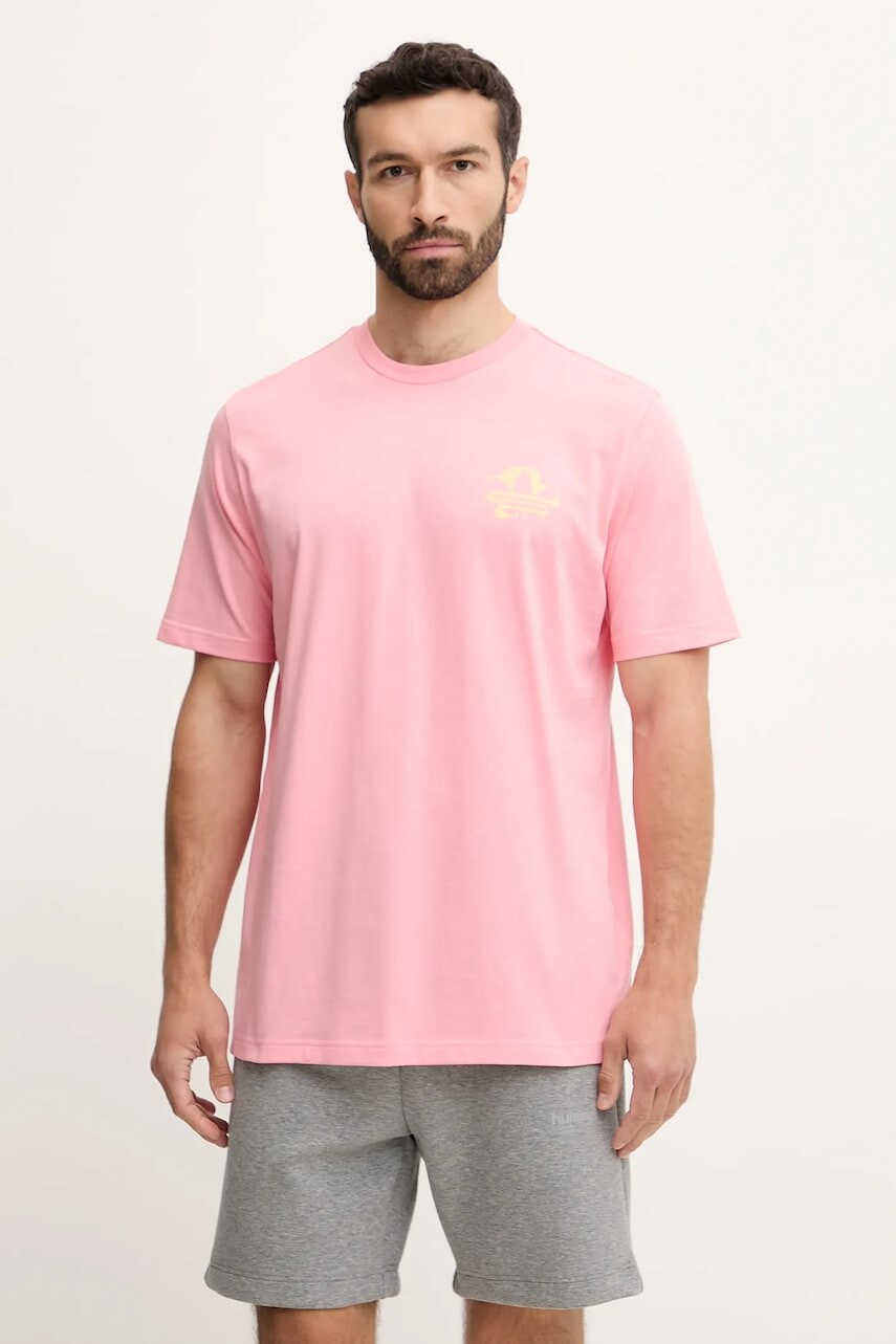 Bavlnené tričko adidas Originals Graphic Tee pánske, ružová farba, s potlačou, KC4957
