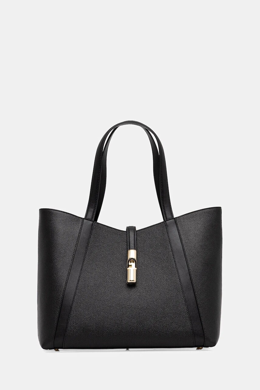 Kožená kabelka Furla čierna farba, WB01788.BX3353.O6000