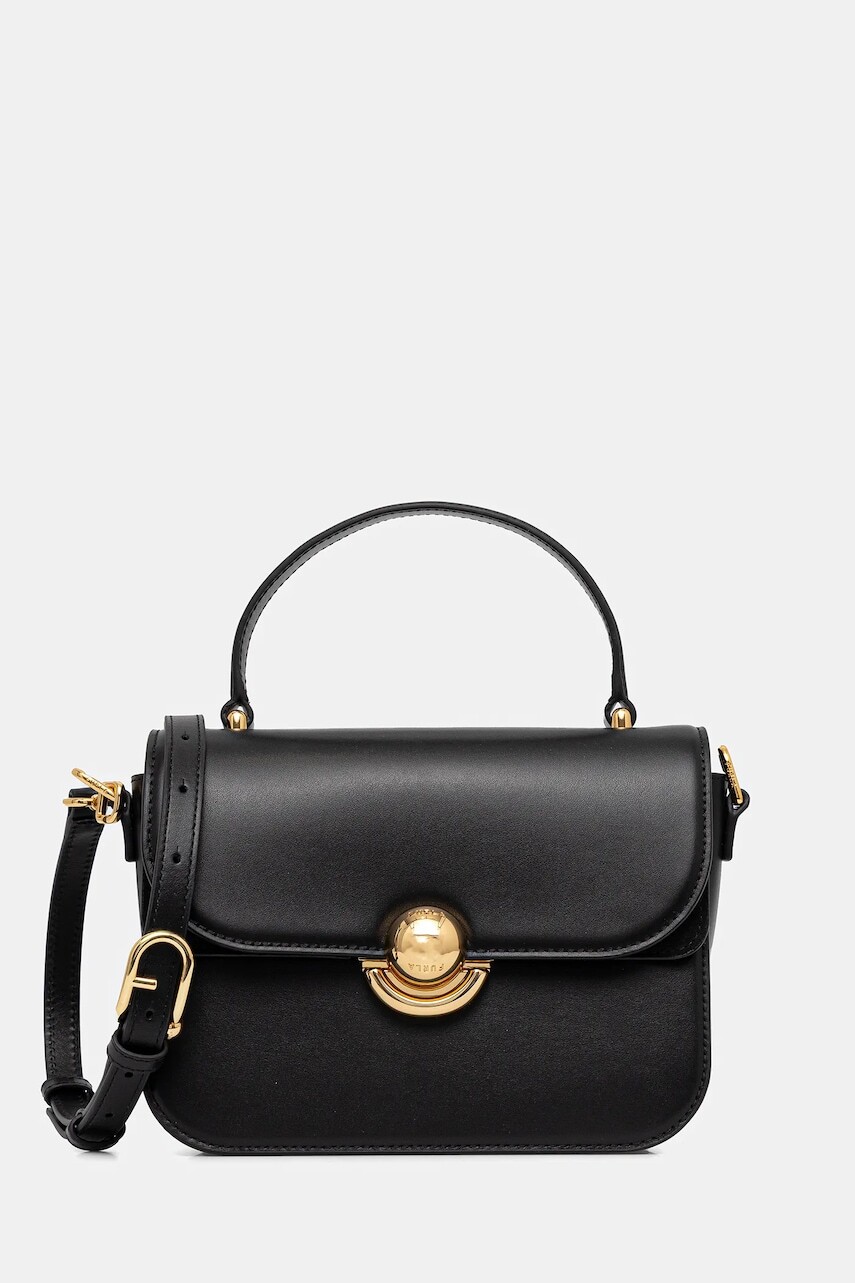 Kožená kabelka Furla čierna farba, WB01475.BX0428.O6000