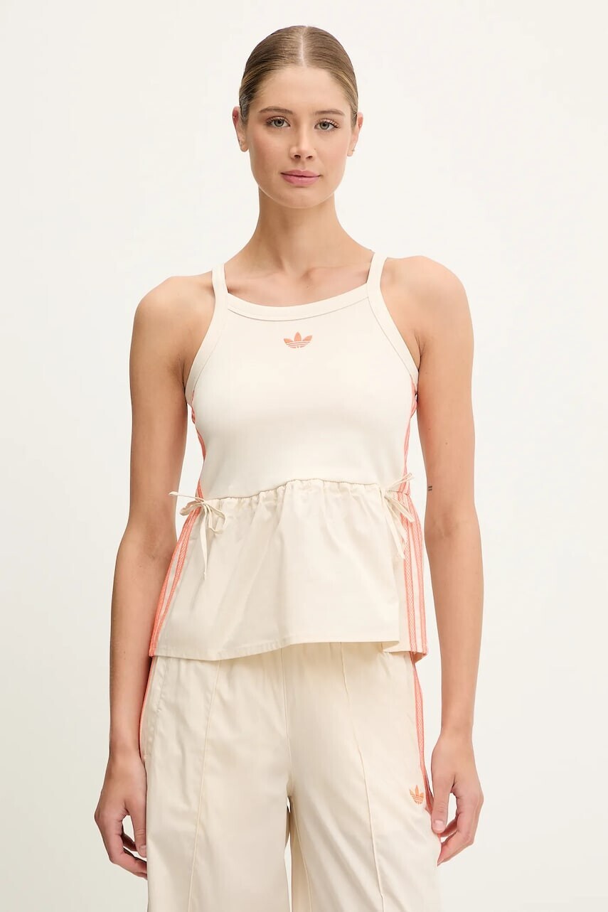 Top adidas Originals Top béžová farba, KC0765