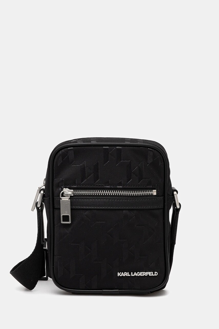 Malá taška Karl Lagerfeld K/MONOGRAM čierna farba, A3M30163