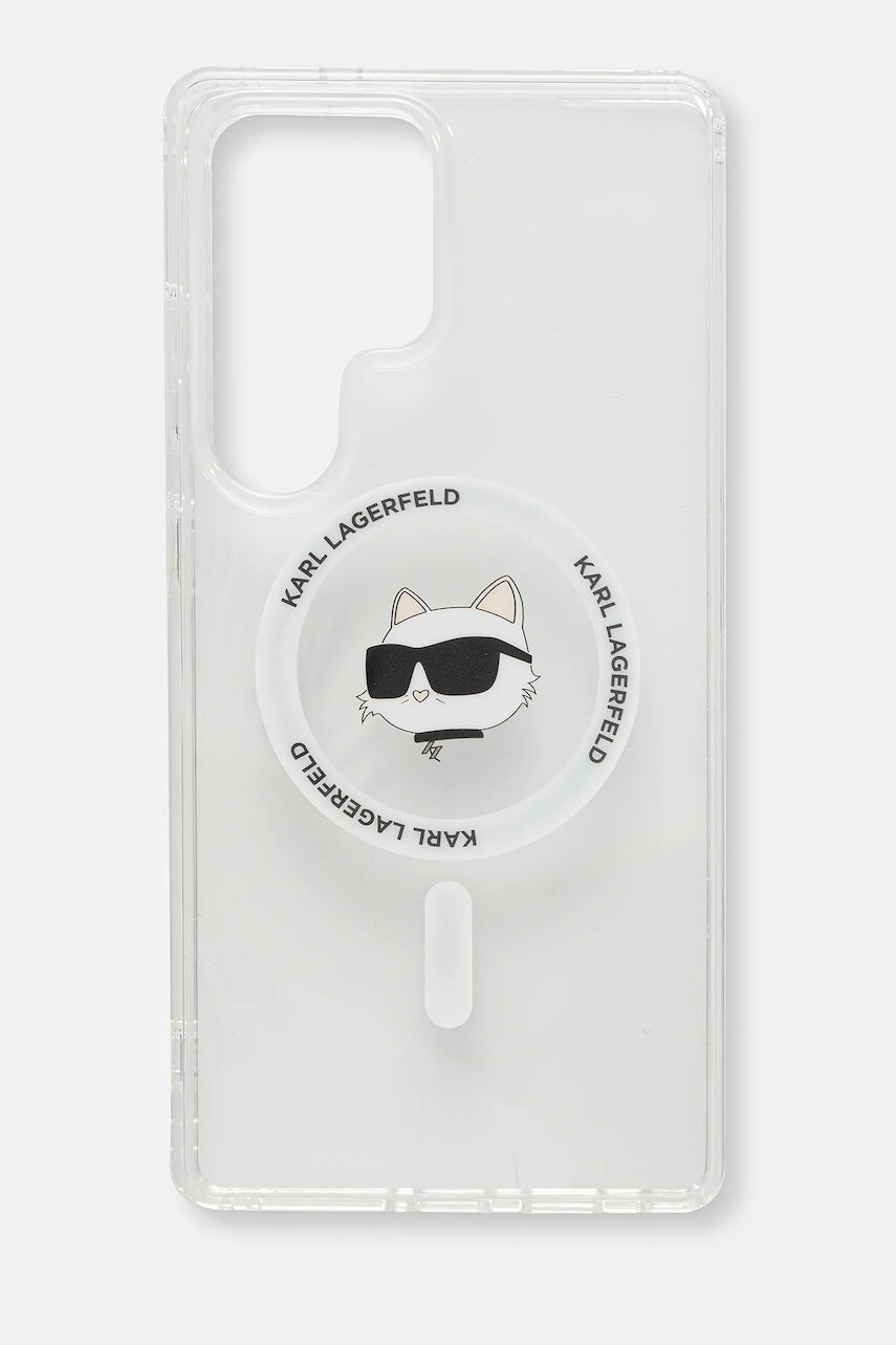 Puzdro na mobil Karl Lagerfeld Samsung Galaxy S25 Ultra priehľadná farba, KLHMS25LHLSCHH