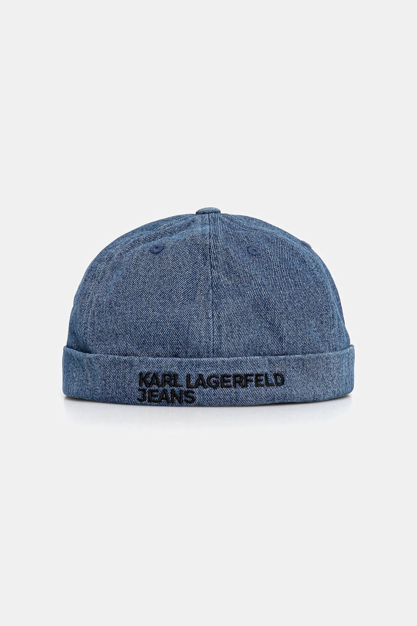 Detská bavlnená čiapka Karl Lagerfeld Jeans z tenkej pleteniny, bavlnené, A3M33108