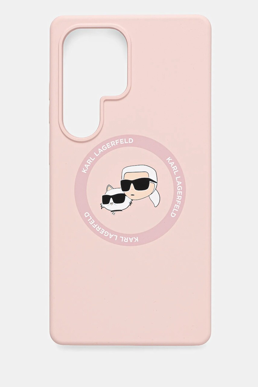 Puzdro na mobil Karl Lagerfeld Samsung Galaxy S25 Ultra ružová farba, KLHMS25LSKCHTCP